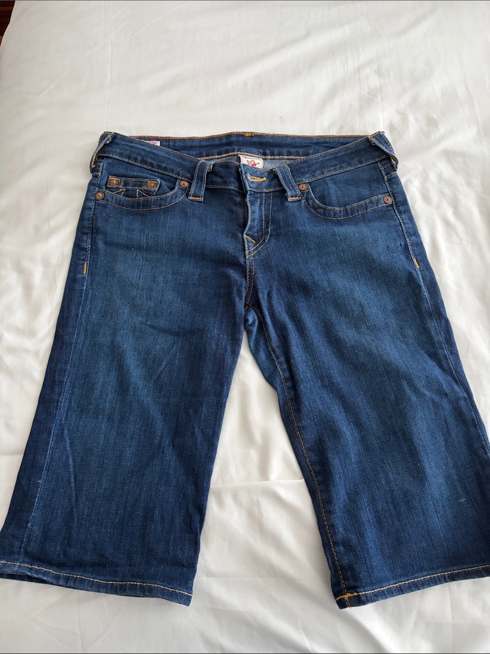 Women’s Denim Bermuda Jeans - Dark Blue